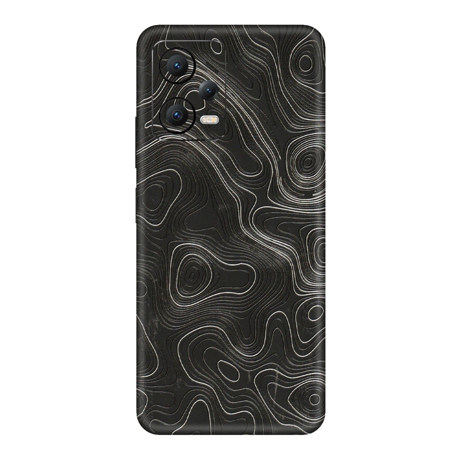 POCO Phone Skins (All Models) - Abstract White Line Map - 3D Embossed Finish (L-269) Poco X5 (5G)