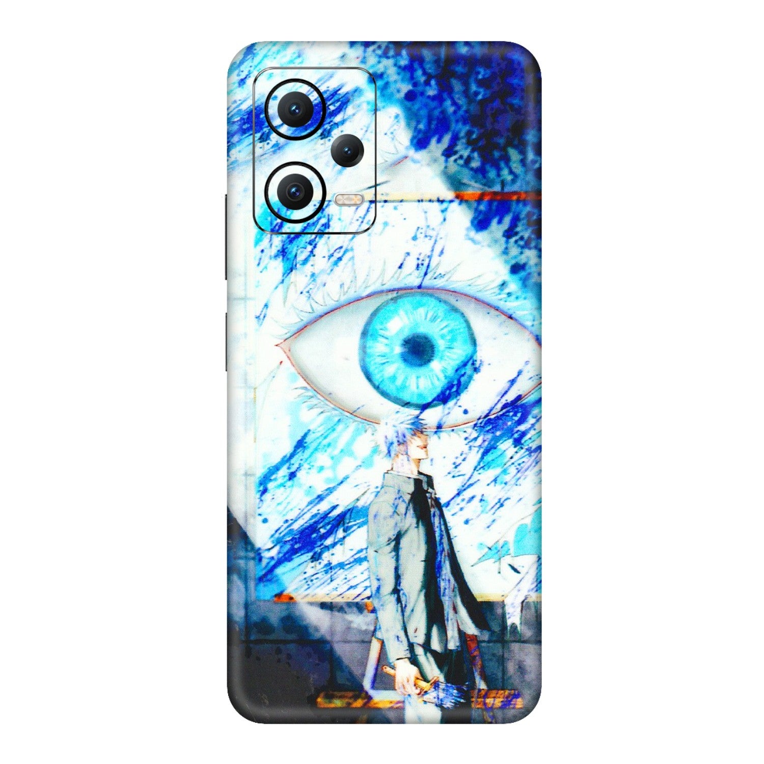 POCO Phone Skins (All Models) - Anime Sea Blue Eye - 3D Embossed Finish (L-318) Poco X5 (5G)