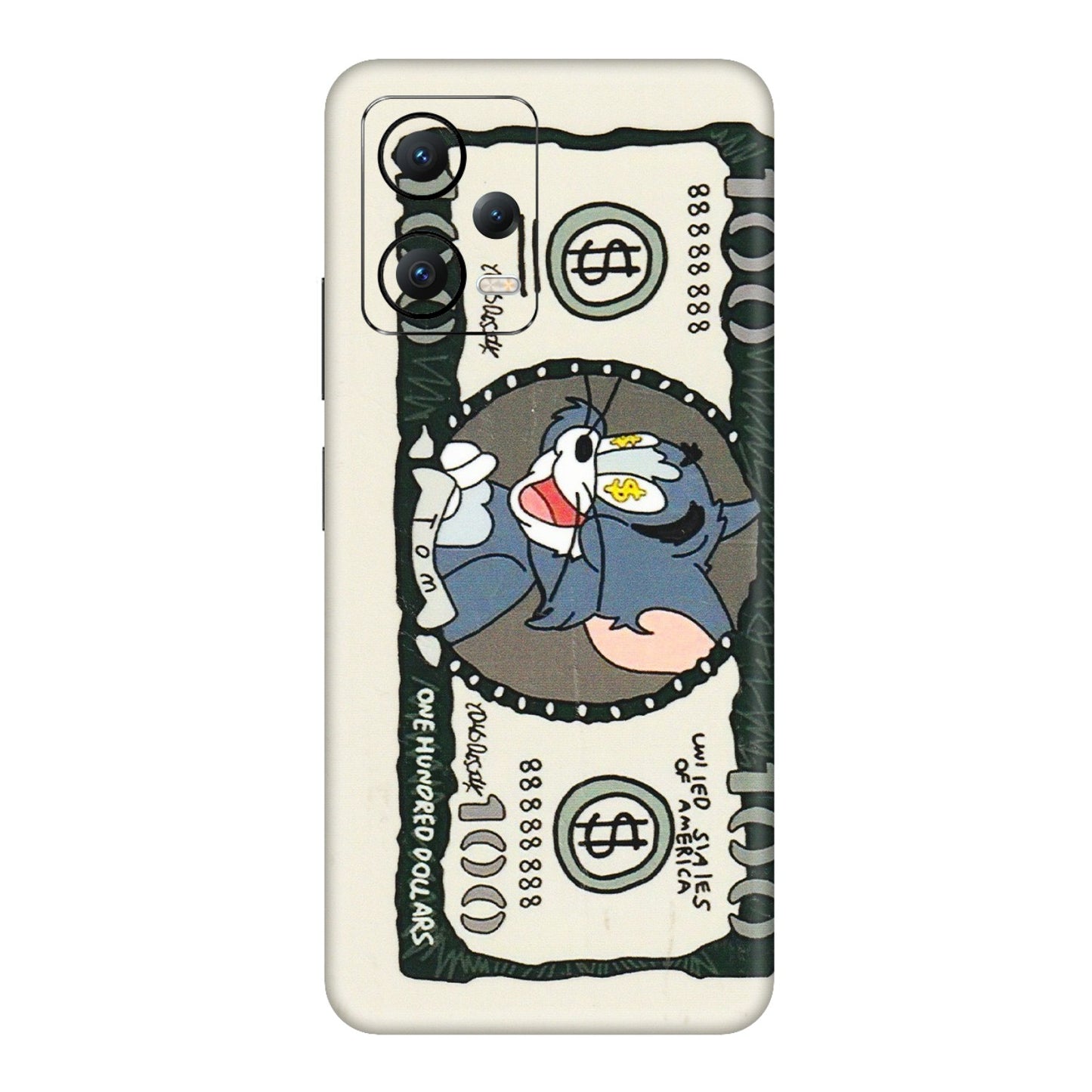 POCO Phone Skins (All Models) - Tom Hundred Dollar - 3D Embossed Finish (L-324) Poco X5 (5G)