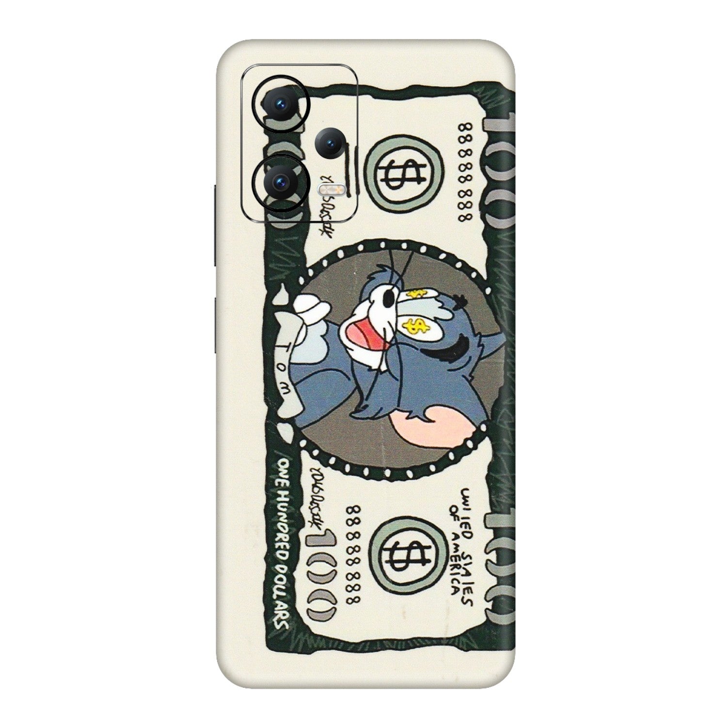 POCO Phone Skins (All Models) - Tom Hundred Dollar - 3D Embossed Finish (L-324) Poco X5 (5G)