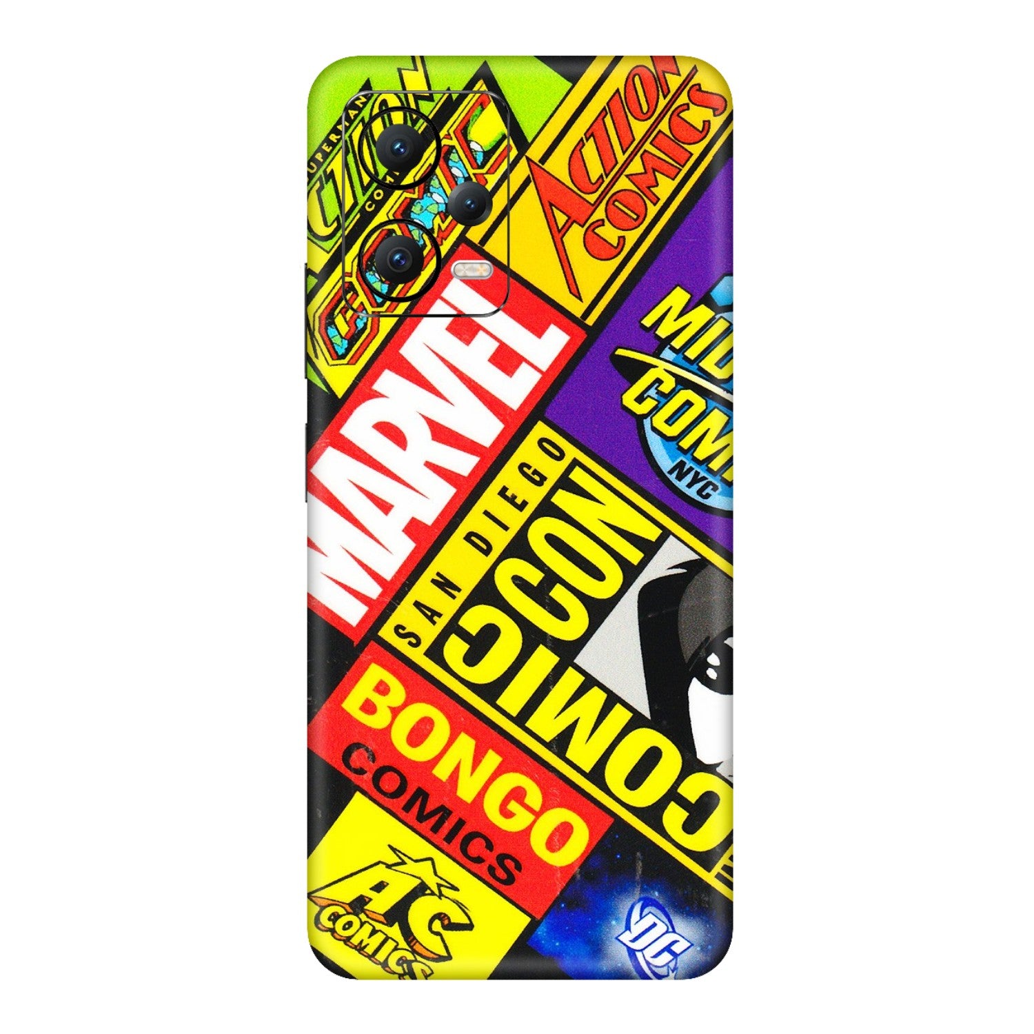 POCO Phone Skins (All Models) - Bongo Comic Con - 3D Embossed Finish (L-325) Poco X5 (5G)