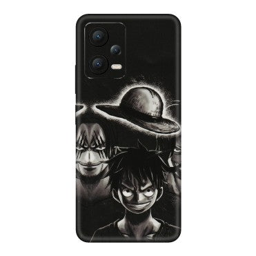 POCO Phone Skins (All Models) - Black Luffy Hat - 3D Embossed Finish (L-57) Poco X5 (5G)