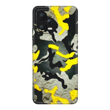 POCO Phone Skins (All Models) - Yellow Camouflage - 3D Embossed Finish (L-61) Poco X5 (5G)