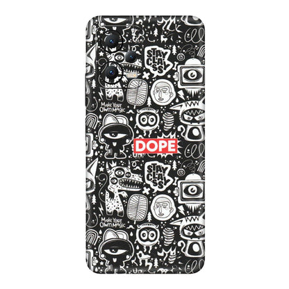 POCO Phone Skins (All Models) - Dope Stay Classy Black Doodles - Matte Finish (M-126) Poco X5 (5G)