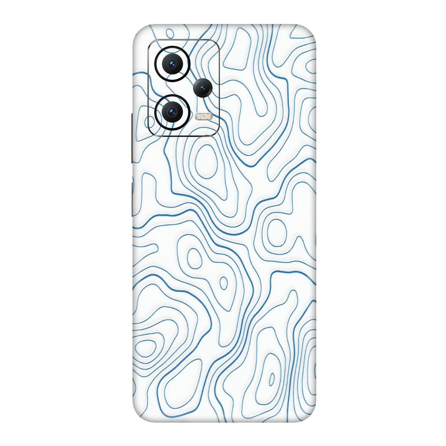 POCO Phone Skins (All Models) - Blue And White Swirls - Matte Finish (M-139) Poco X5 (5G)