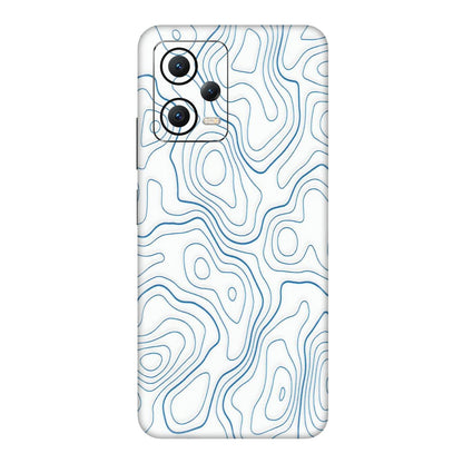 POCO Phone Skins (All Models) - Blue And White Swirls - Matte Finish (M-139) Poco X5 (5G)