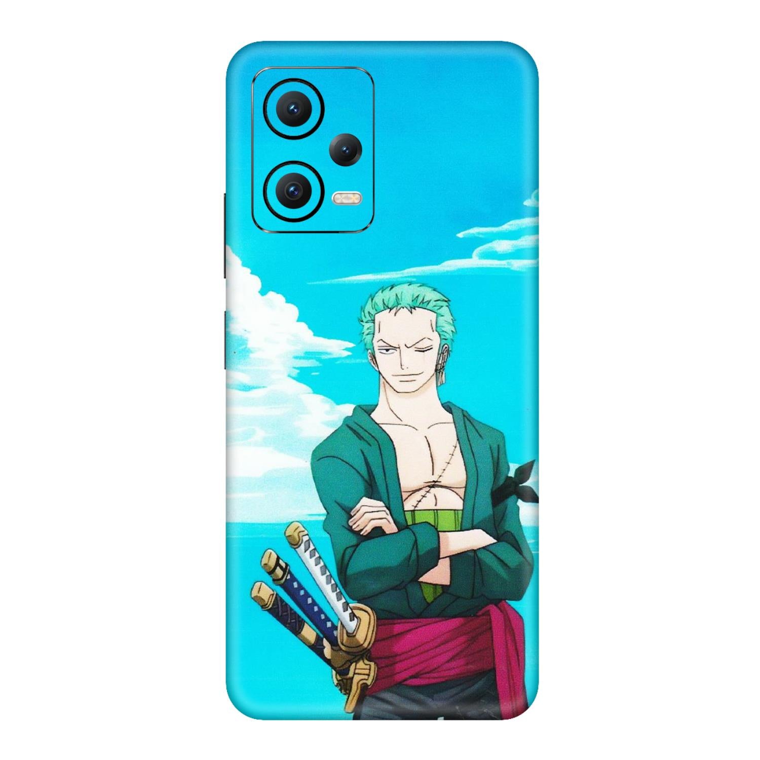 POCO Phone Skins (All Models) - Cool Swordman Zoro Anime - Matte Finish (M-143) Poco X5 (5G)