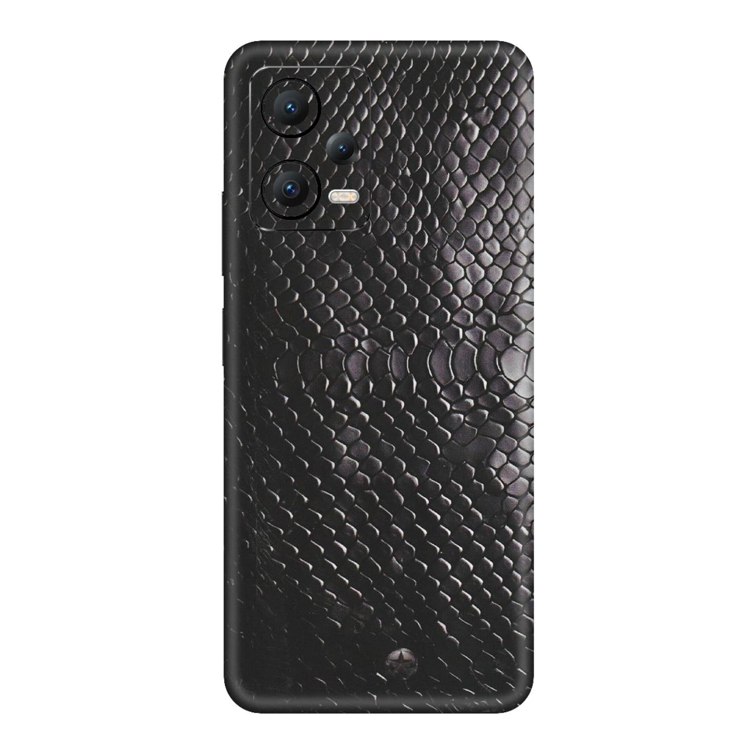 POCO Phone Skins (All Models) - Black Snack Leather - Matte Finish (M-147) Poco X5 (5G)