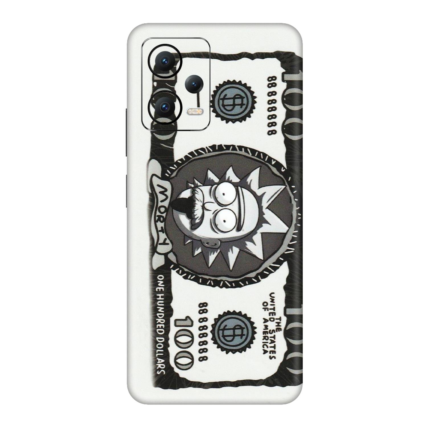POCO Phone Skins (All Models) - Rick And Morty Hundred Dollar Anime - Matte Finish (M-161) Poco X5 (5G)