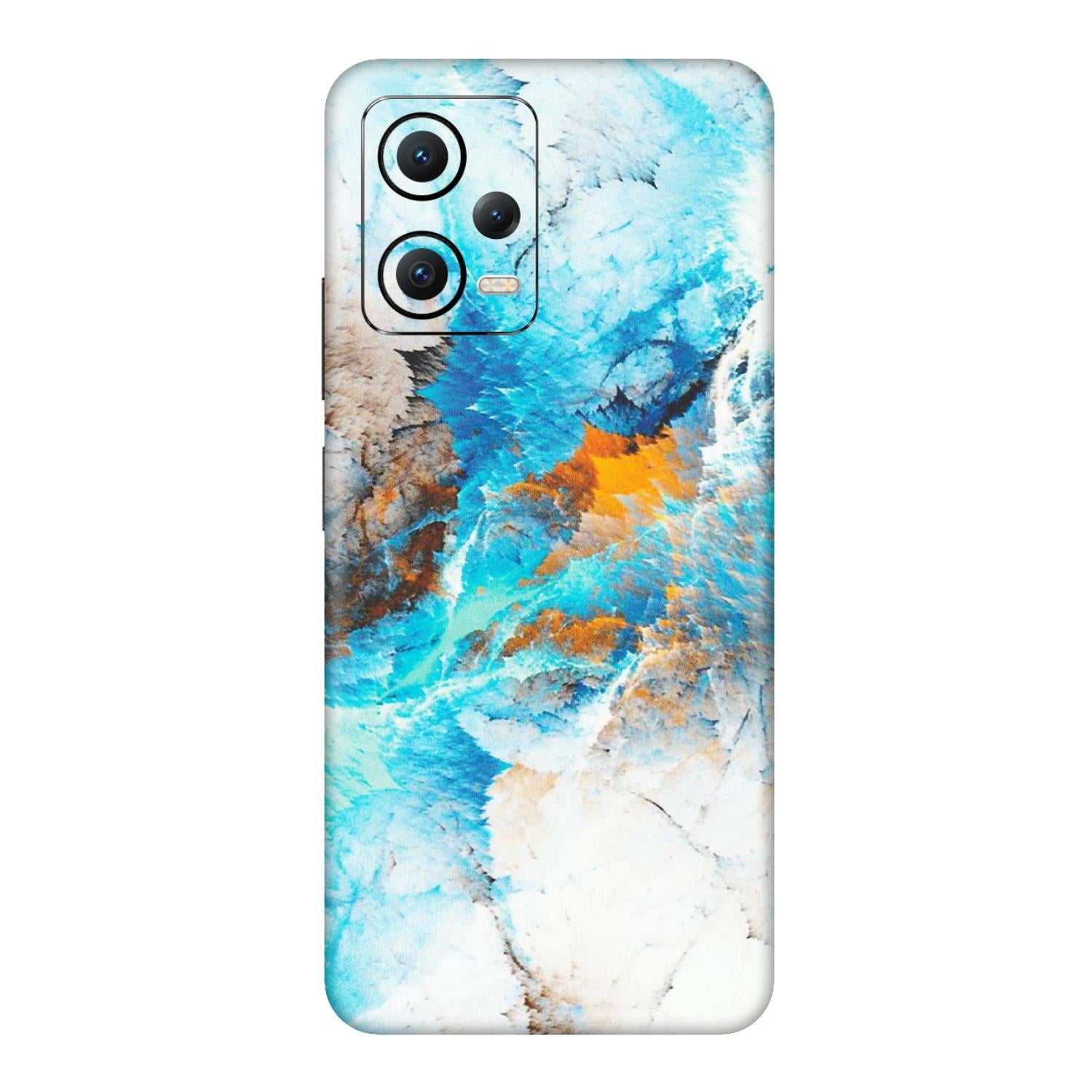 POCO Phone Skins (All Models) - Blue Waves Abstract - Matte Finish (M-19) Poco X5 (5G)