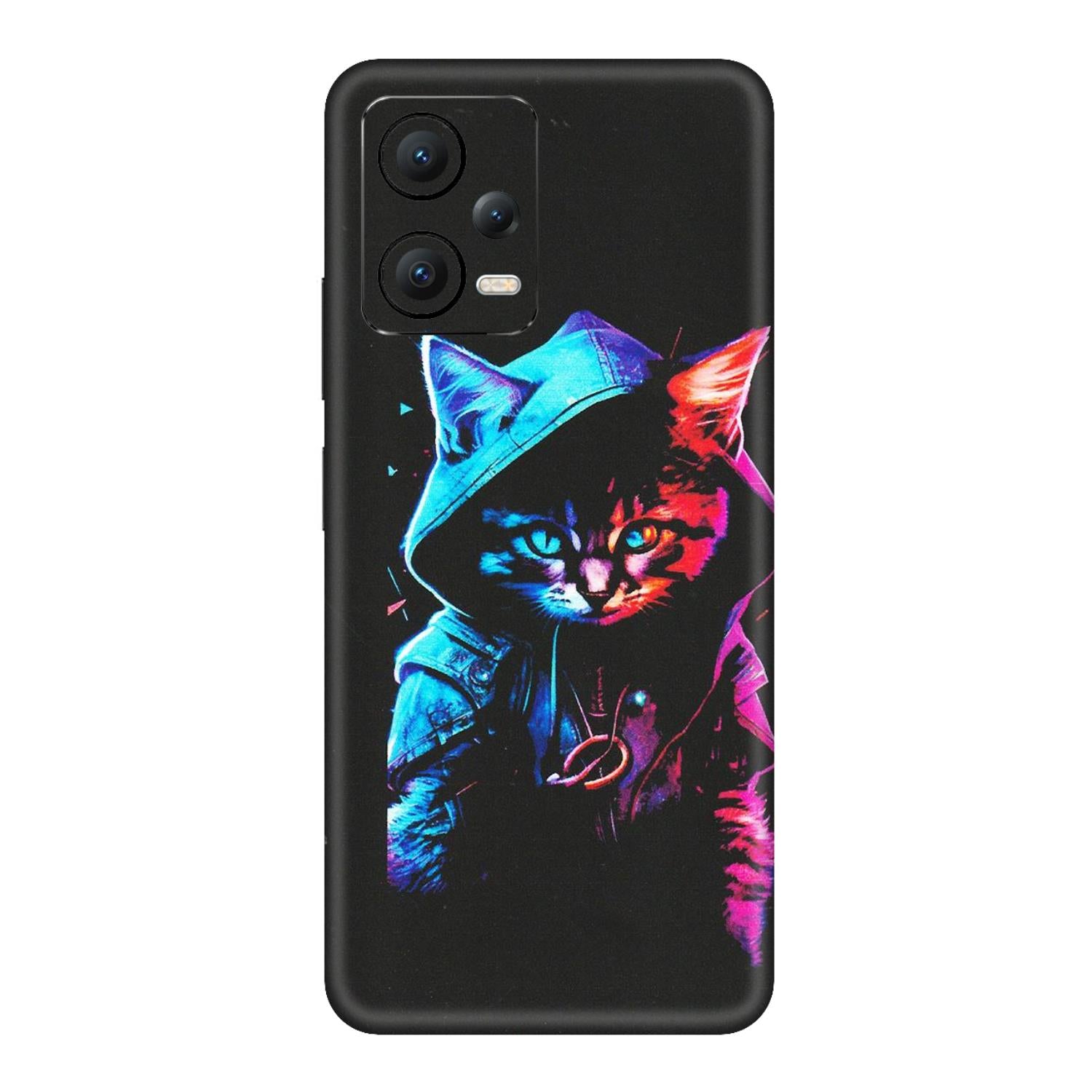 POCO Phone Skins (All Models) - Cyberpunk Cat - Matte Finish (M-45) Poco X5 (5G)