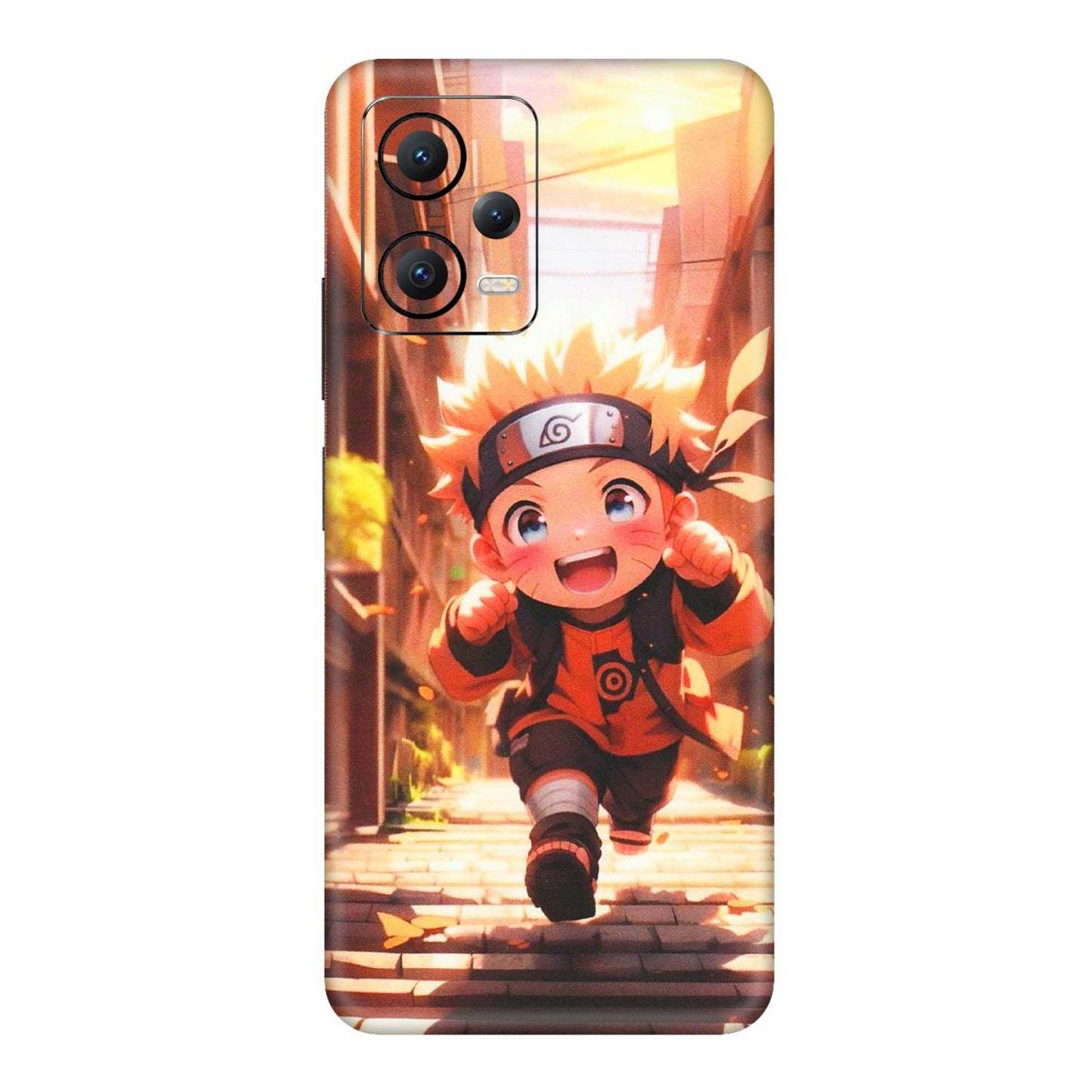 POCO Phone Skins (All Models) - Naruto Cute Toon Running - Matte Finish (M-04) Poco X5 (5G)