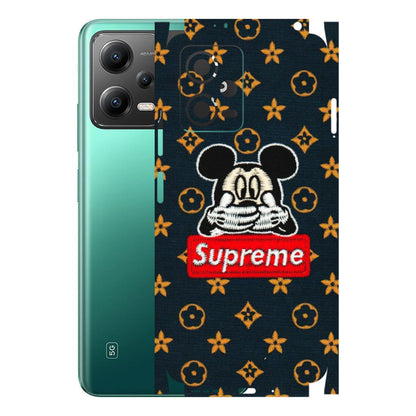 POCO Phone Skins (All Models) - Mickey Supreme - Matte Finish (M-83) Poco X5 (5G)