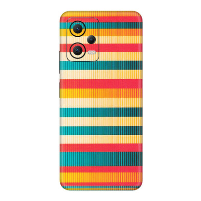 POCO Phone Skins (All Models) - Colourful Stripes Soothing Effect - Matte Finish (M-86) Poco X5 (5G)