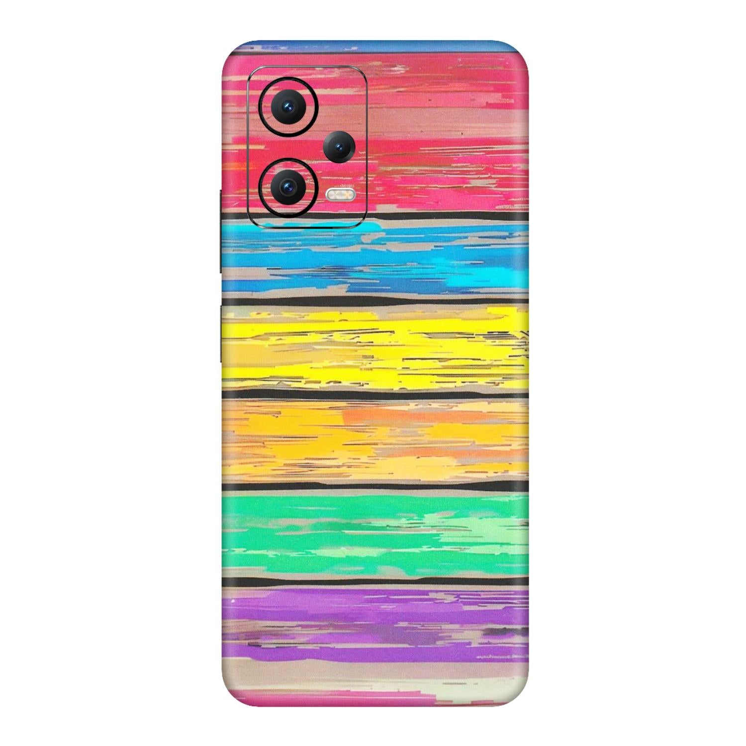 POCO Phone Skins (All Models) - Multi Colour Wooden Wall - Matte Finish (M-96) Poco X5 (5G)