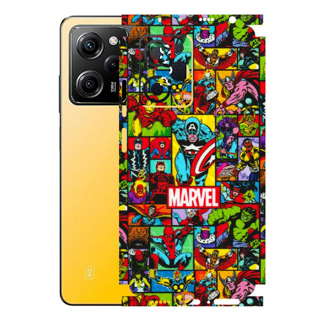 POCO Phone Skins (All Models) - MARVELOUS Comic Characters - 3D Embossed Finish (L-129) Poco X5 PRO