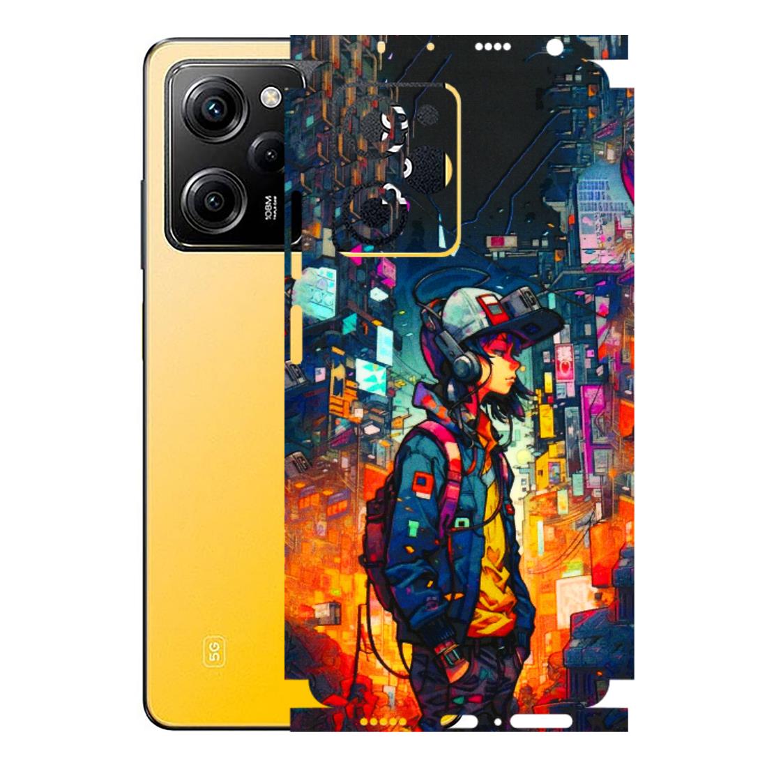 POCO Phone Skins (All Models) - Street Anime Guy - 3D Embossed Finish (L-158) Poco X5 PRO