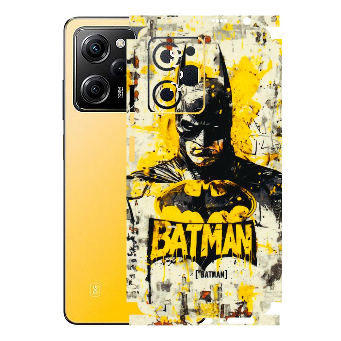 POCO Phone Skins (All Models) - Batman Yellow BT - 3D Embossed Finish (L-304) Poco X5 PRO
