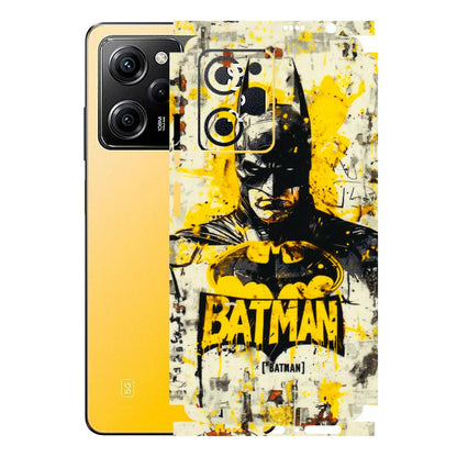 POCO Phone Skins (All Models) - Batman Yellow BT - 3D Embossed Finish (L-304) Poco X5 PRO