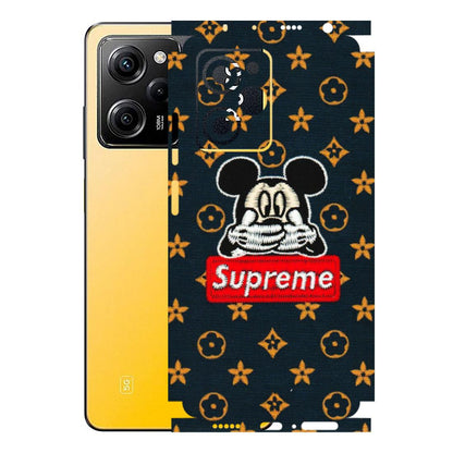 POCO Phone Skins (All Models) - Mickey Supreme - Matte Finish (M-83) Poco X5 PRO