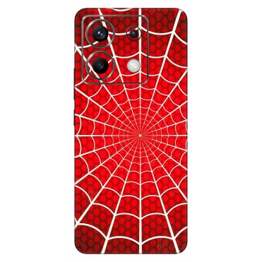 POCO Phone Skins (All Models) - Classic Spidey Web - 3D Embossed Finish (L-115) Poco X6 (5G)