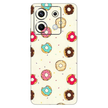 POCO Phone Skins (All Models) - Mini Donuts Doodle Art - 3D Embossed Finish (L-122) Poco X6 (5G)