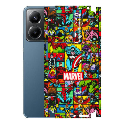 POCO Phone Skins (All Models) - MARVELOUS Comic Characters - 3D Embossed Finish (L-129) Poco X6 (5G)