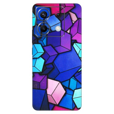 POCO Phone Skins (All Models) - Cube Doodle - 3D Embossed Finish (L-141) Poco X6 (5G)