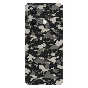 POCO Phone Skins (All Models) - Black/Grey Camoflaunge - 3D Embossed Finish (L-142) Poco X6 (5G)