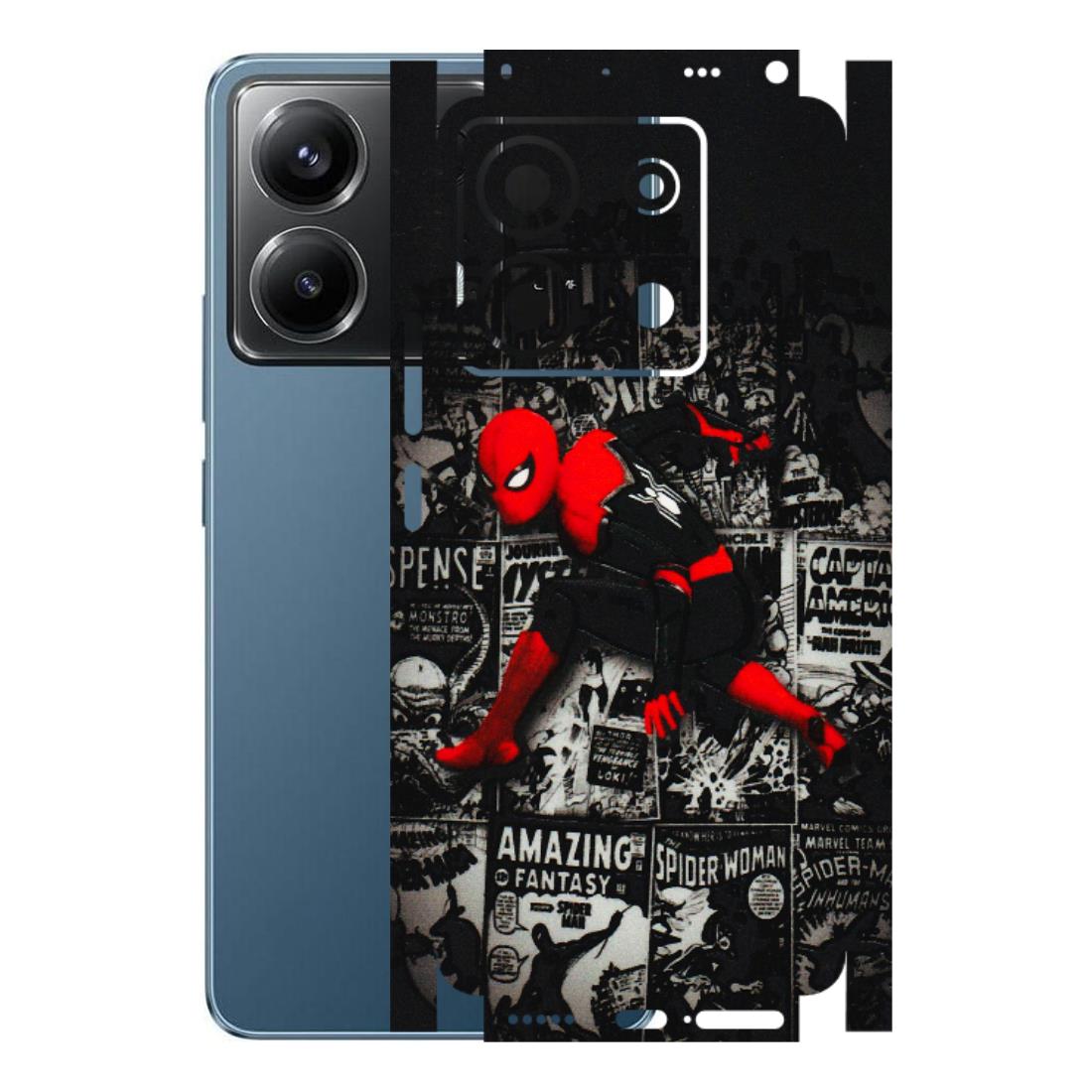POCO Phone Skins (All Models) - SpiderMan New - 3D Embossed Finish (L-162) Poco X6 (5G)