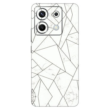 POCO Phone Skins (All Models) - Luxury White Marble Effect - 3D Embossed Finish (L-168) Poco X6 (5G)