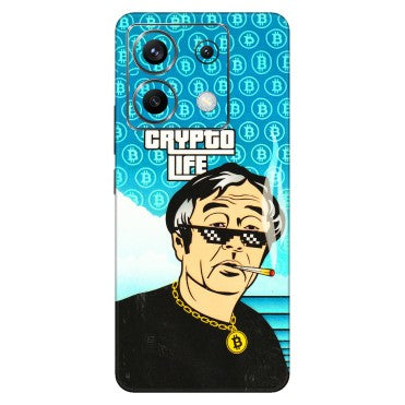 POCO Phone Skins (All Models) - Crypto Thug Life - 3D Embossed Finish (L-179) Poco X6 (5G)