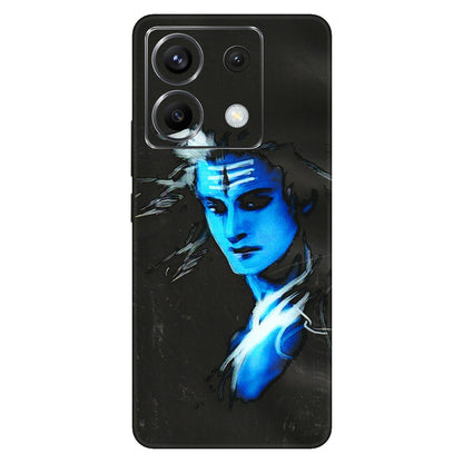POCO Phone Skins (All Models) - Har Har Mahadev Blue/Black - 3D Embossed Finish (L-185) Poco X6 (5G)