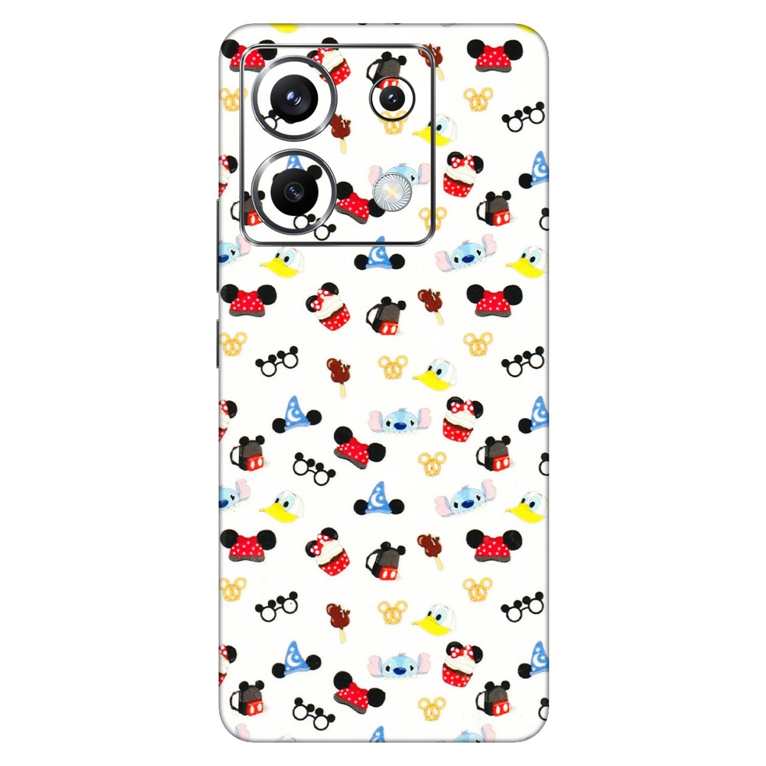 POCO Phone Skins (All Models) - Minnie Mouse & Donald Doodles s - 3D Embossed Finish (L-194) Poco X6 (5G)
