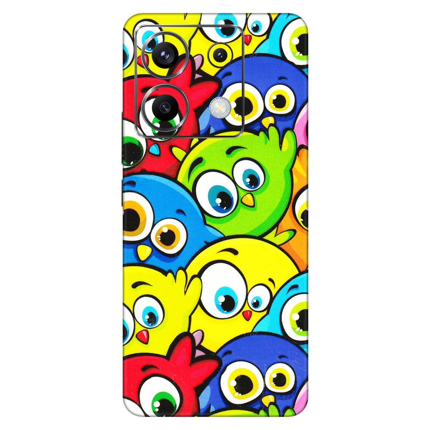 POCO Phone Skins (All Models) - Cute Fluffy Birds - 3D Embossed Finish (L-213) Poco X6 (5G)