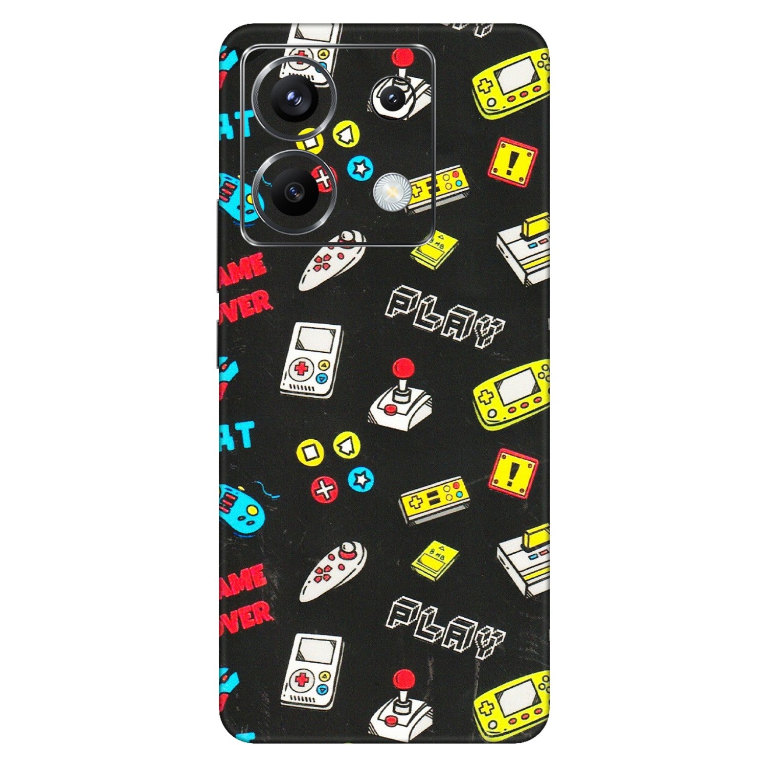 POCO Phone Skins (All Models) - Gaming Doodles - 3D Embossed Finish (L-224) Poco X6 (5G)