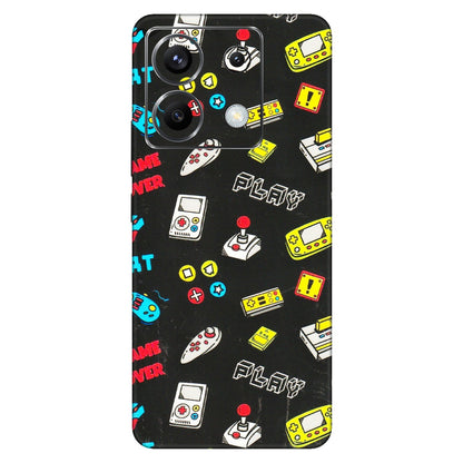POCO Phone Skins (All Models) - Gaming Doodles - 3D Embossed Finish (L-224) Poco X6 (5G)