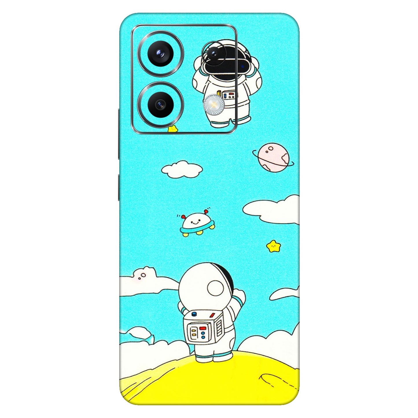 POCO Phone Skins (All Models) - Blue Skies Astro Float - 3D Embossed Finish (L-230) Poco X6 (5G)