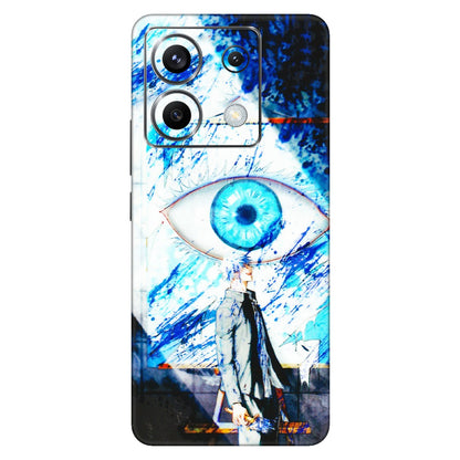 POCO Phone Skins (All Models) - Gojo Satoru evil eye - 3D Embossed Finish (L-239) Poco X6 (5G)