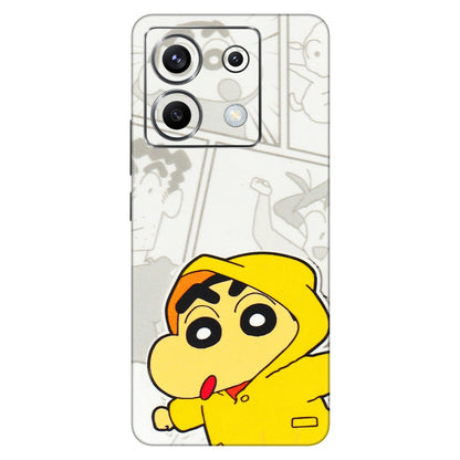 POCO Phone Skins (All Models) - Yellow Shinchan Comic - 3D Embossed Finish (L-246) Poco X6 (5G)
