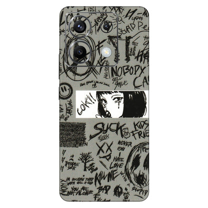 POCO Phone Skins (All Models) - Never Have Love Anime - 3D Embossed Finish (L-260) Poco X6 (5G)