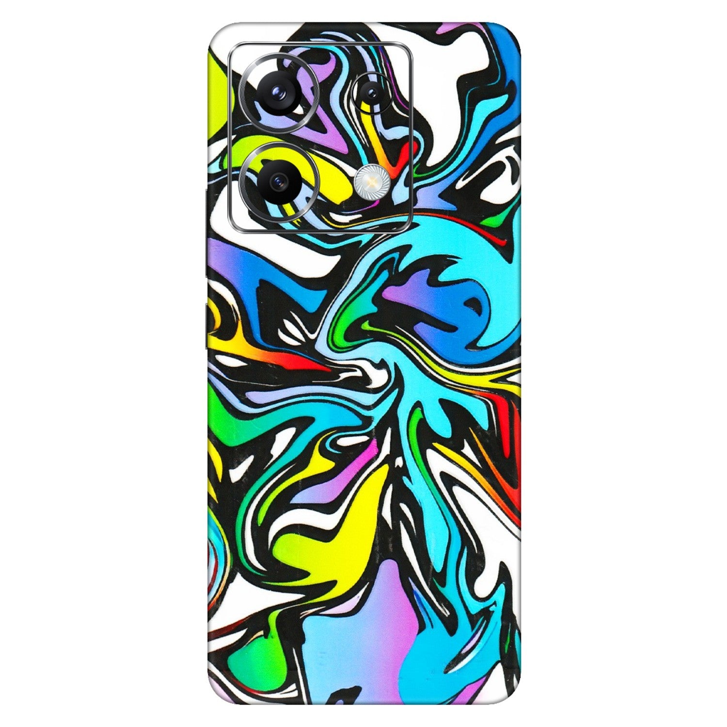 POCO Phone Skins (All Models) - Abstract Colour Paints - 3D Embossed Finish (L-271) Poco X6 (5G)