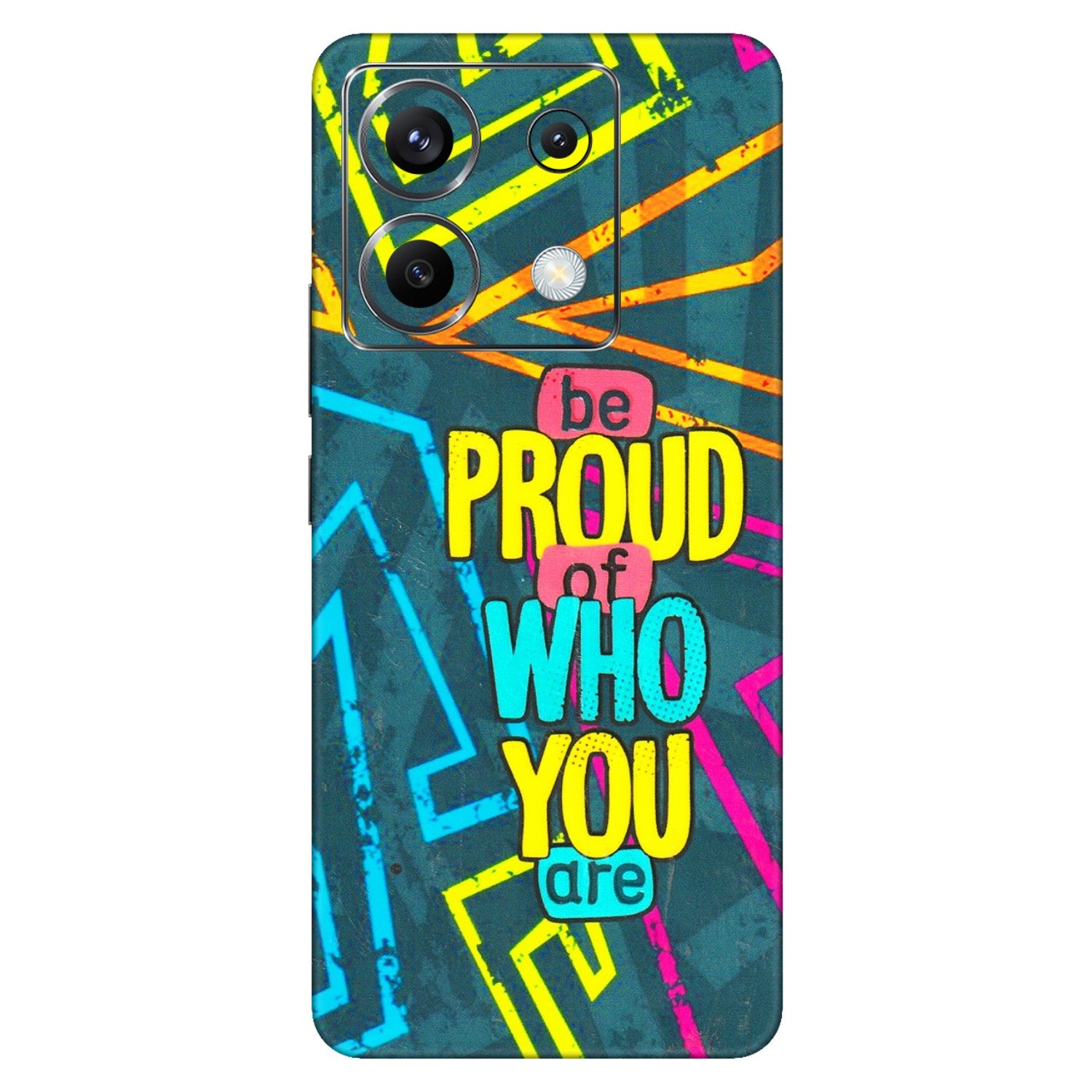 POCO Phone Skins (All Models) - Be Proud Of Who You Are - 3D Embossed Finish (L-277) Poco X6 (5G)