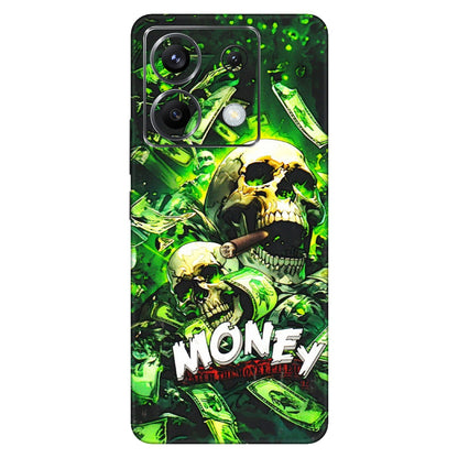 POCO Phone Skins (All Models) - Skull Money - 3D Embossed Finish (L-303) Poco X6 (5G)