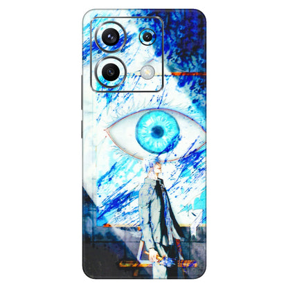 POCO Phone Skins (All Models) - Anime Sea Blue Eye - 3D Embossed Finish (L-318) Poco X6 (5G)
