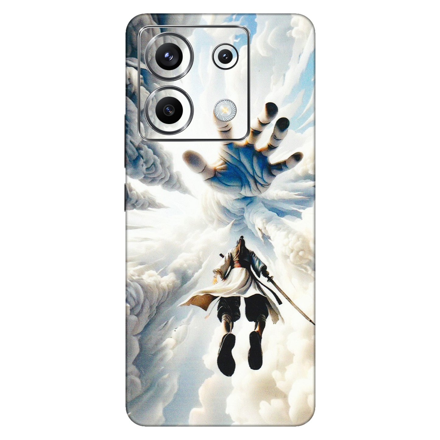 POCO Phone Skins (All Models) - Big Hand With Monkey King - 3D Embossed Finish (L-323) Poco X6 (5G)