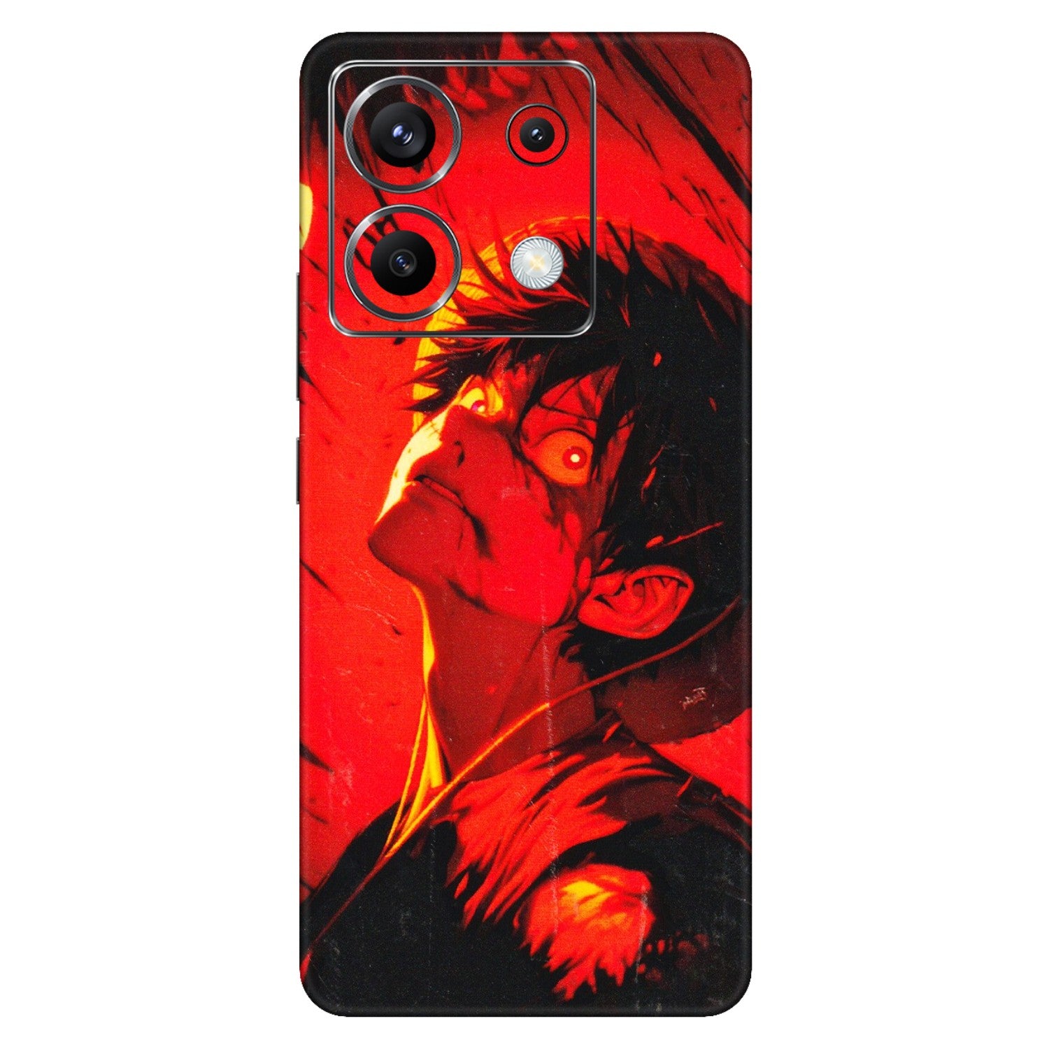 POCO Phone Skins (All Models) - D.Luffy Power Up One Piece Anime - 3D Embossed Finish (L-326) Poco X6 (5G)