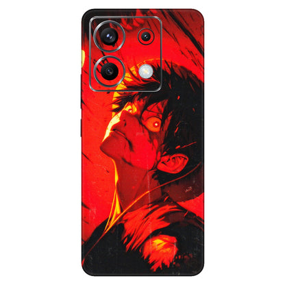 POCO Phone Skins (All Models) - D.Luffy Power Up One Piece Anime - 3D Embossed Finish (L-326) Poco X6 (5G)