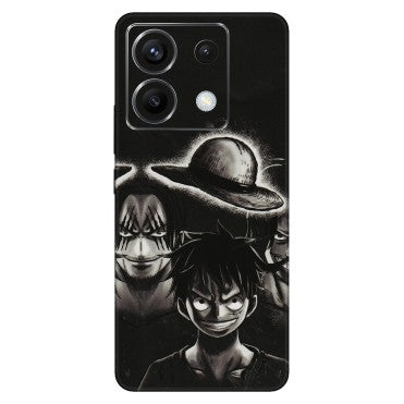 POCO Phone Skins (All Models) - Black Luffy Hat - 3D Embossed Finish (L-57) Poco X6 (5G)