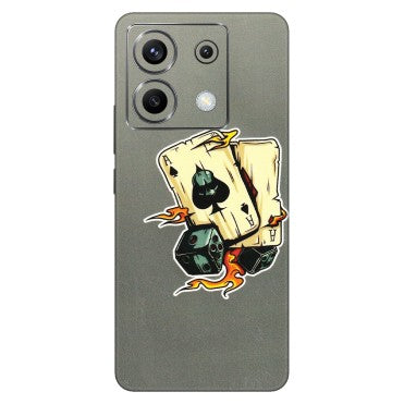 POCO Phone Skins (All Models) - Grey Cards Of Ace - 3D Embossed Finish (L-77) Poco X6 (5G)